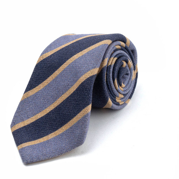 wheat brown and blue tie